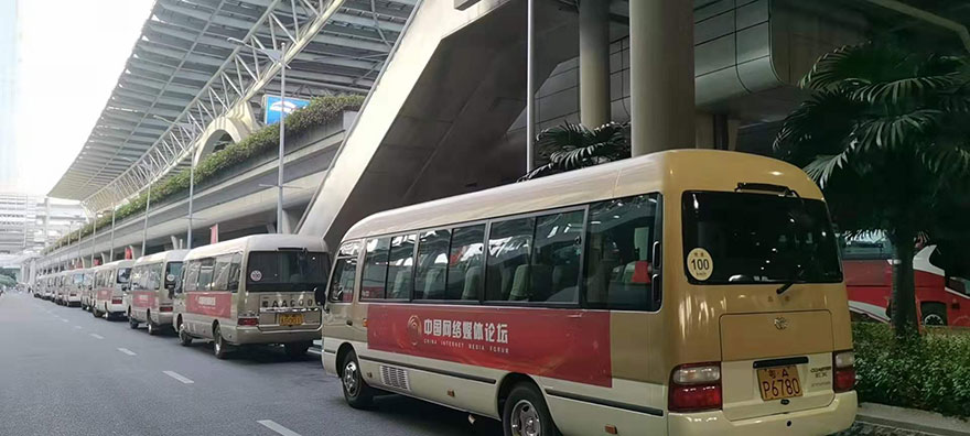 廣州活動哪里有配帶司機出租18-23人座豐田考斯特別克GL8商務車租一天費用_廣州租車包車用車 首選廣州現達汽車租賃公司