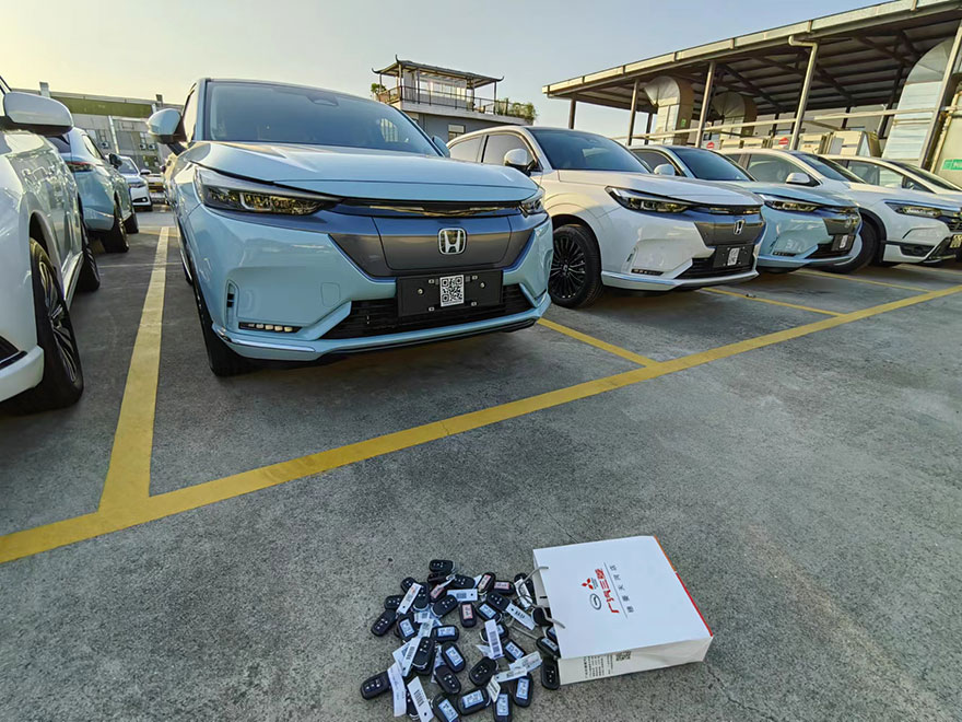 廣州哪里有出租本田e:NP1(極湃1)純電動SUV轎車自駕長租一年多少錢_廣州租車包車用車 首選廣州現達汽車租賃公司