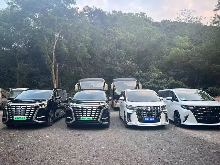 廣州自駕長期出租比亞迪騰勢D9新能源7座商務車配帶司機年租_廣州包車用車 首選廣州現達汽車租賃公司
